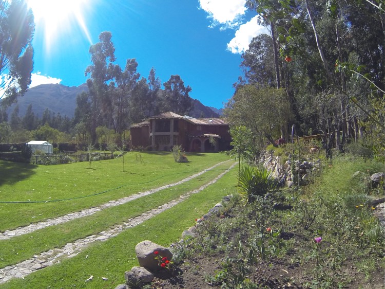 View outside our lil hut in Sacred Valley Cusco.